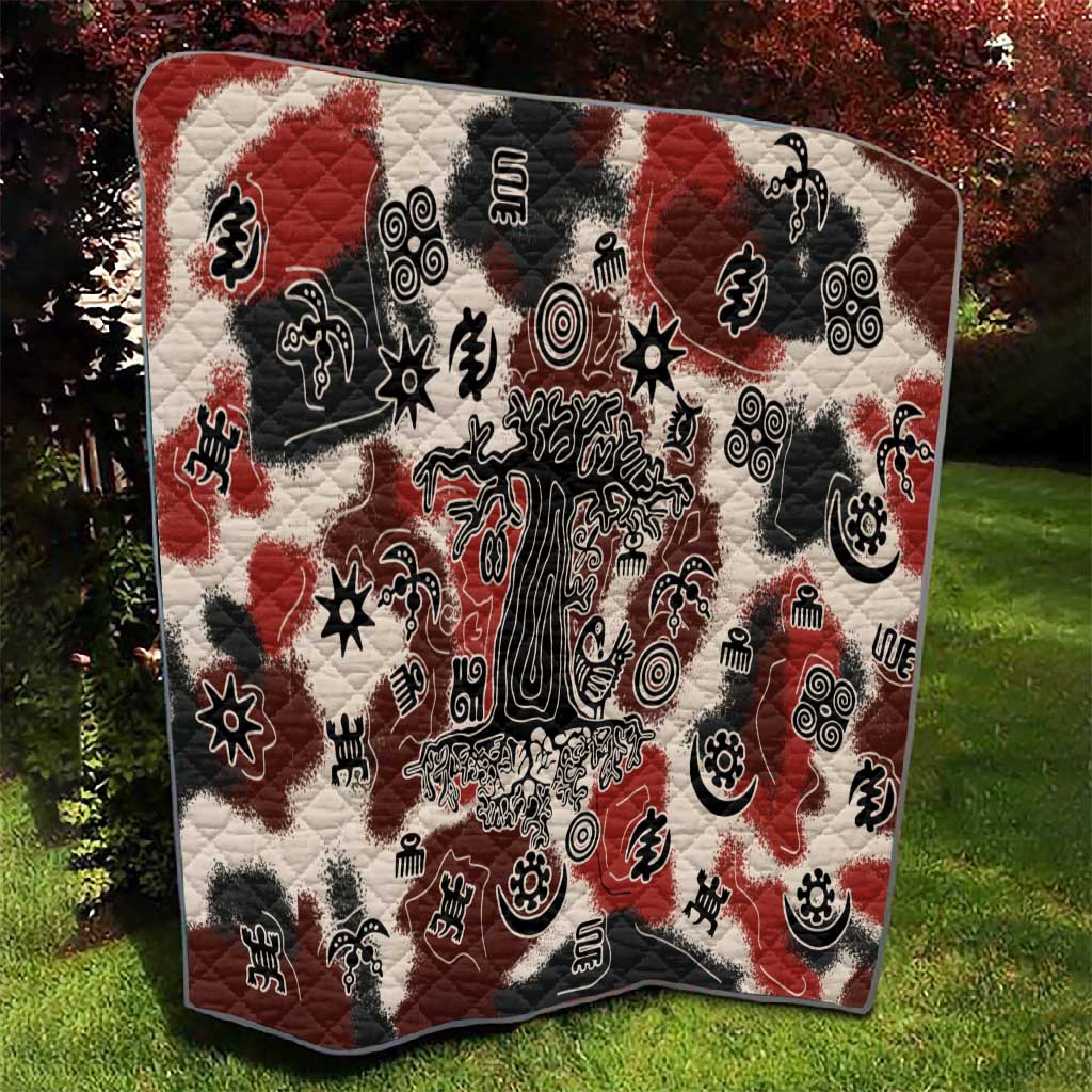 Adinkra Baobab Roots Quilt African Ancestral Spirit Design - African Pride