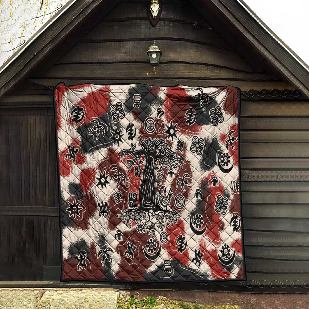 Adinkra Baobab Roots Quilt African Ancestral Spirit Design - African Pride