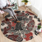 Adinkra Baobab Roots Round Carpet African Ancestral Spirit Design - African Pride