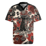 Adinkra Baobab Roots Rugby Jersey African Ancestral Spirit Design - African Pride