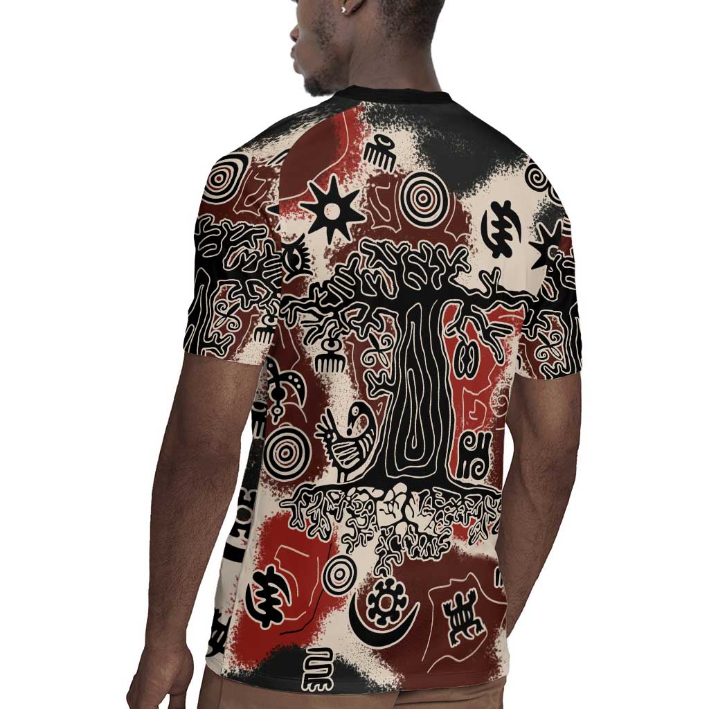 Adinkra Baobab Roots Rugby Jersey African Ancestral Spirit Design - African Pride