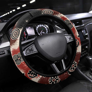 Adinkra Baobab Roots Steering Wheel Cover African Ancestral Spirit Design - African Pride