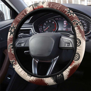 Adinkra Baobab Roots Steering Wheel Cover African Ancestral Spirit Design - African Pride