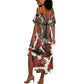 Adinkra Baobab Roots Summer Maxi Dress African Ancestral Spirit Design - African Pride