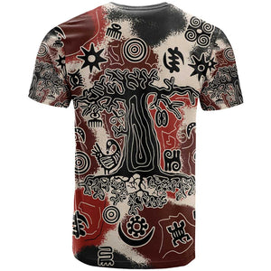 Adinkra Baobab Roots T shirt African Ancestral Spirit Design - African Pride