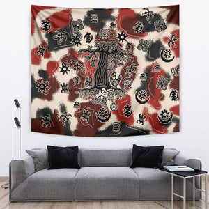 Adinkra Baobab Roots Tapestry African Ancestral Spirit Design - African Pride