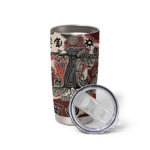 Adinkra Baobab Roots Tumbler Cup African Ancestral Spirit Design - African Pride