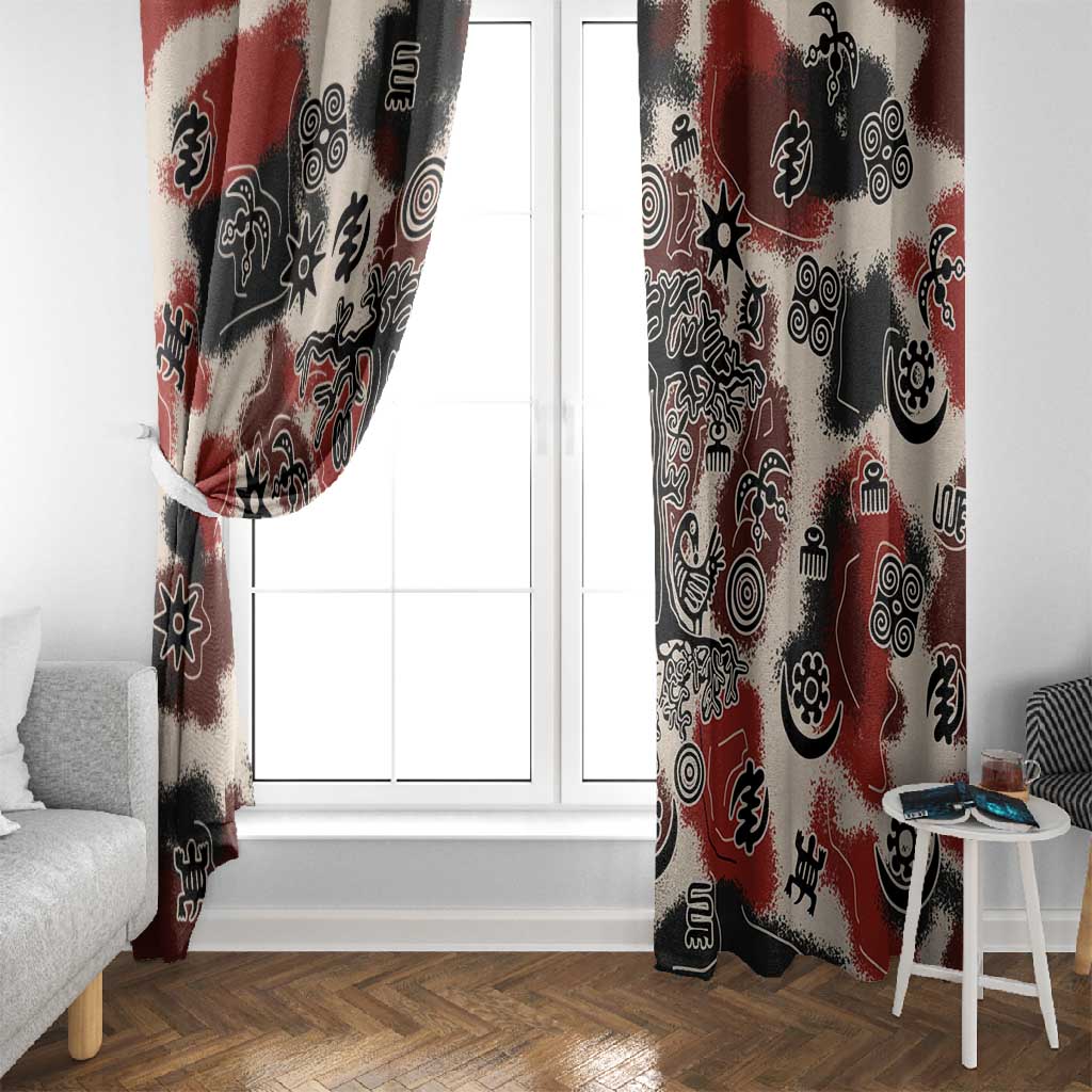 Adinkra Baobab Roots Window Curtain African Ancestral Spirit Design - African Pride