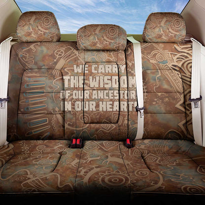 We Carry The Wisdom Back Car Seat Cover Indigenous Spirit Quote Art - African Pride