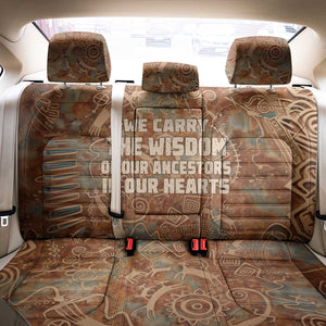 We Carry The Wisdom Back Car Seat Cover Indigenous Spirit Quote Art - African Pride