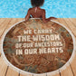 We Carry The Wisdom Beach Blanket Indigenous Spirit Quote Art - African Pride
