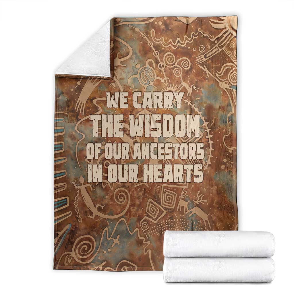 We Carry The Wisdom Blanket Indigenous Spirit Quote Art - African Pride