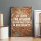 We Carry The Wisdom Canvas Wall Art Indigenous Spirit Quote Art - African Pride