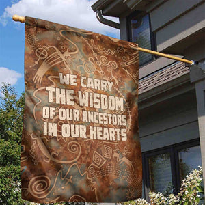 We Carry The Wisdom Garden Flag Indigenous Spirit Quote Art - African Pride