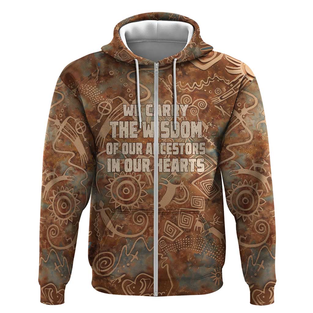 We Carry The Wisdom Hoodie Indigenous Spirit Quote Art - African Pride