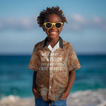 We Carry The Wisdom Kid Hawaiian Shirt Indigenous Spirit Quote Art - African Pride