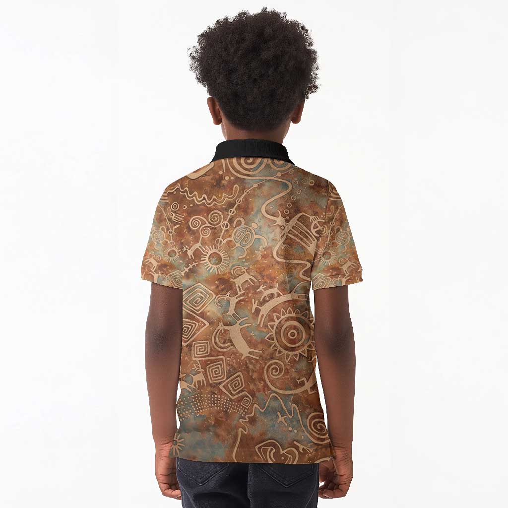 We Carry The Wisdom Kid Polo Shirt Indigenous Spirit Quote Art - African Pride