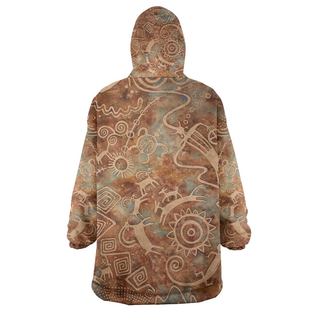 We Carry The Wisdom Kid Wearable Blanket Hoodie Indigenous Spirit Quote Art - African Pride