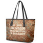 We Carry The Wisdom Leather Tote Bag Indigenous Spirit Quote Art - African Pride