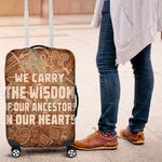 We Carry The Wisdom Luggage Cover Indigenous Spirit Quote Art - African Pride