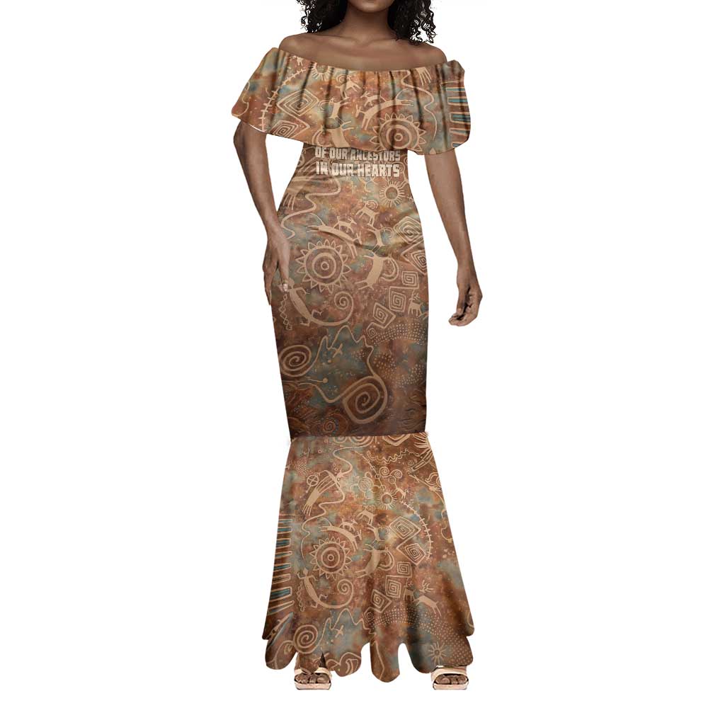 We Carry The Wisdom Mermaid Dress Indigenous Spirit Quote Art - African Pride