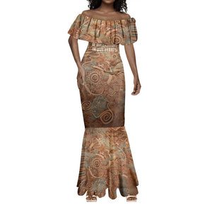 We Carry The Wisdom Mermaid Dress Indigenous Spirit Quote Art - African Pride