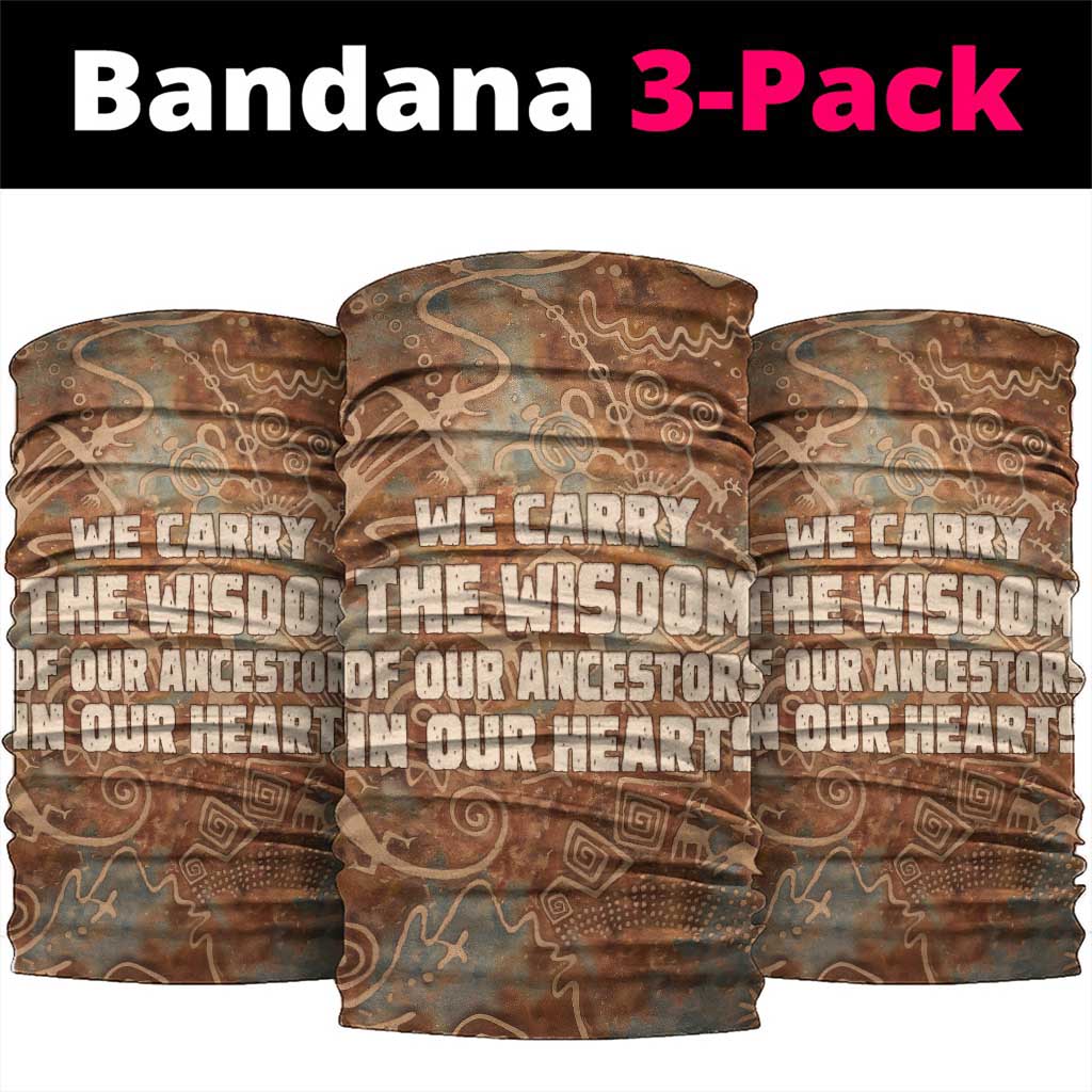 We Carry The Wisdom Neck Gaiter Indigenous Spirit Quote Art - African Pride