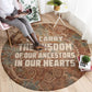 We Carry The Wisdom Round Carpet Indigenous Spirit Quote Art - African Pride