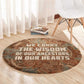 We Carry The Wisdom Round Carpet Indigenous Spirit Quote Art - African Pride