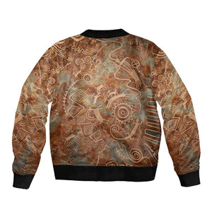 We Carry The Wisdom Sleeve Zip Bomber Jacket Indigenous Spirit Quote Art - African Pride