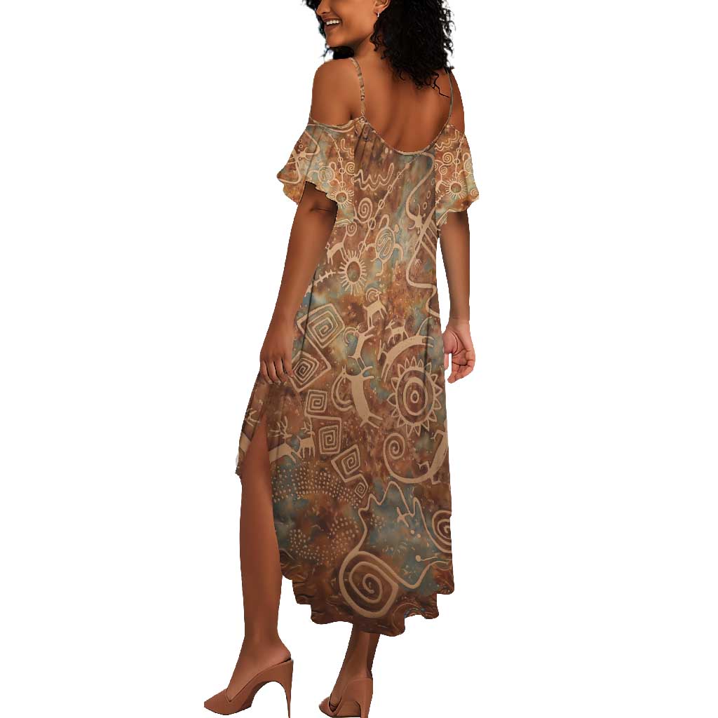 We Carry The Wisdom Summer Maxi Dress Indigenous Spirit Quote Art - African Pride