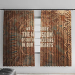 We Carry The Wisdom Window Curtain Indigenous Spirit Quote Art - African Pride