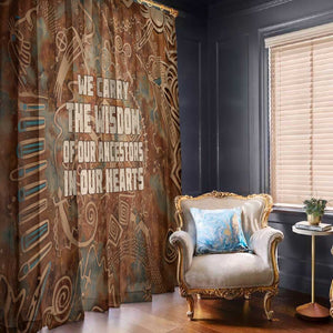 We Carry The Wisdom Window Curtain Indigenous Spirit Quote Art - African Pride