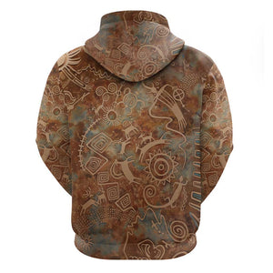 We Carry The Wisdom Zip Hoodie Indigenous Spirit Quote Art - African Pride