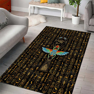 Ankh Horus Scarab Egyptian Area Rug Ancient Egypt - African Spiritual Legacy - African Pride