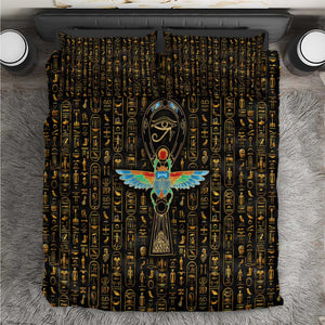 Ankh Horus Scarab Egyptian Bedding Set Ancient Egypt - African Spiritual Legacy - African Pride
