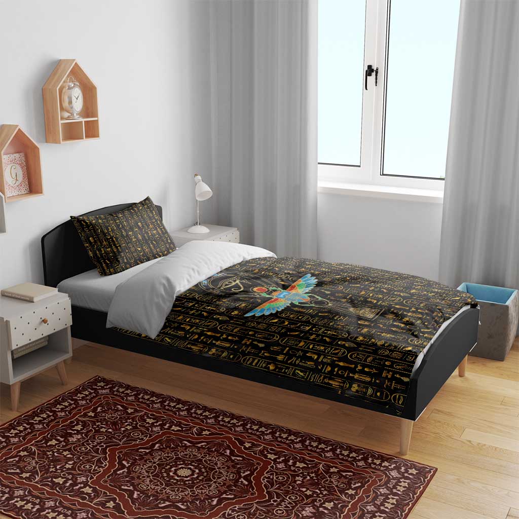 Ankh Horus Scarab Egyptian Bedding Set Ancient Egypt - African Spiritual Legacy - African Pride