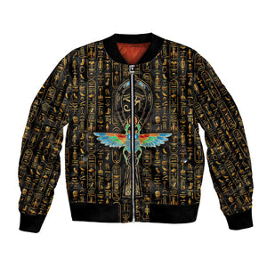 Ankh Horus Scarab Egyptian Bomber Jacket Ancient Egypt - African Spiritual Legacy - African Pride