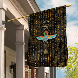 Ankh Horus Scarab Egyptian Garden Flag Ancient Egypt - African Spiritual Legacy - African Pride