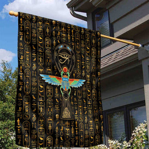 Ankh Horus Scarab Egyptian Garden Flag Ancient Egypt - African Spiritual Legacy - African Pride