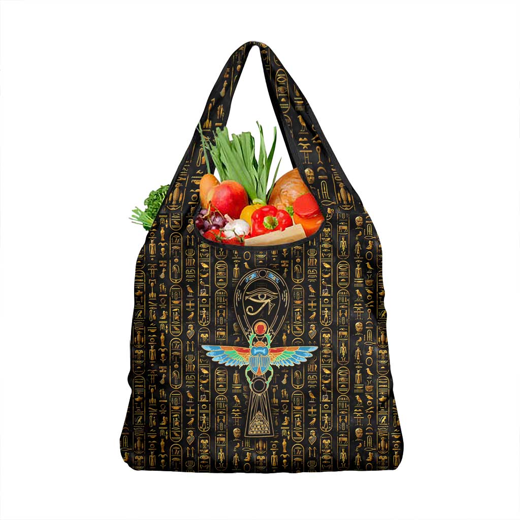 Ankh Horus Scarab Egyptian Grocery Bag Ancient Egypt - African Spiritual Legacy - African Pride