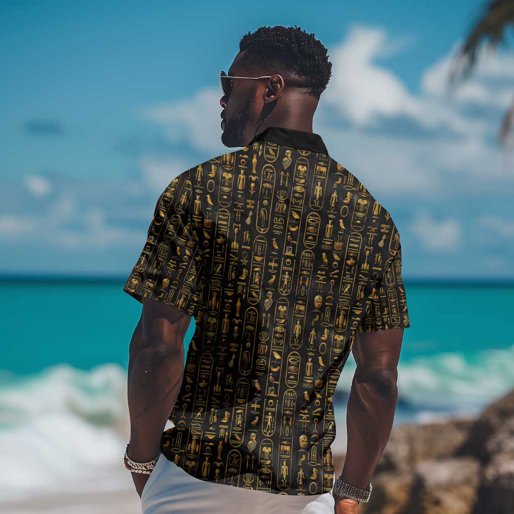 Ankh Horus Scarab Egyptian Hawaiian Shirt Ancient Egypt - African Spiritual Legacy - African Pride