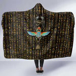 Ankh Horus Scarab Egyptian Hooded Blanket Ancient Egypt - African Spiritual Legacy - African Pride
