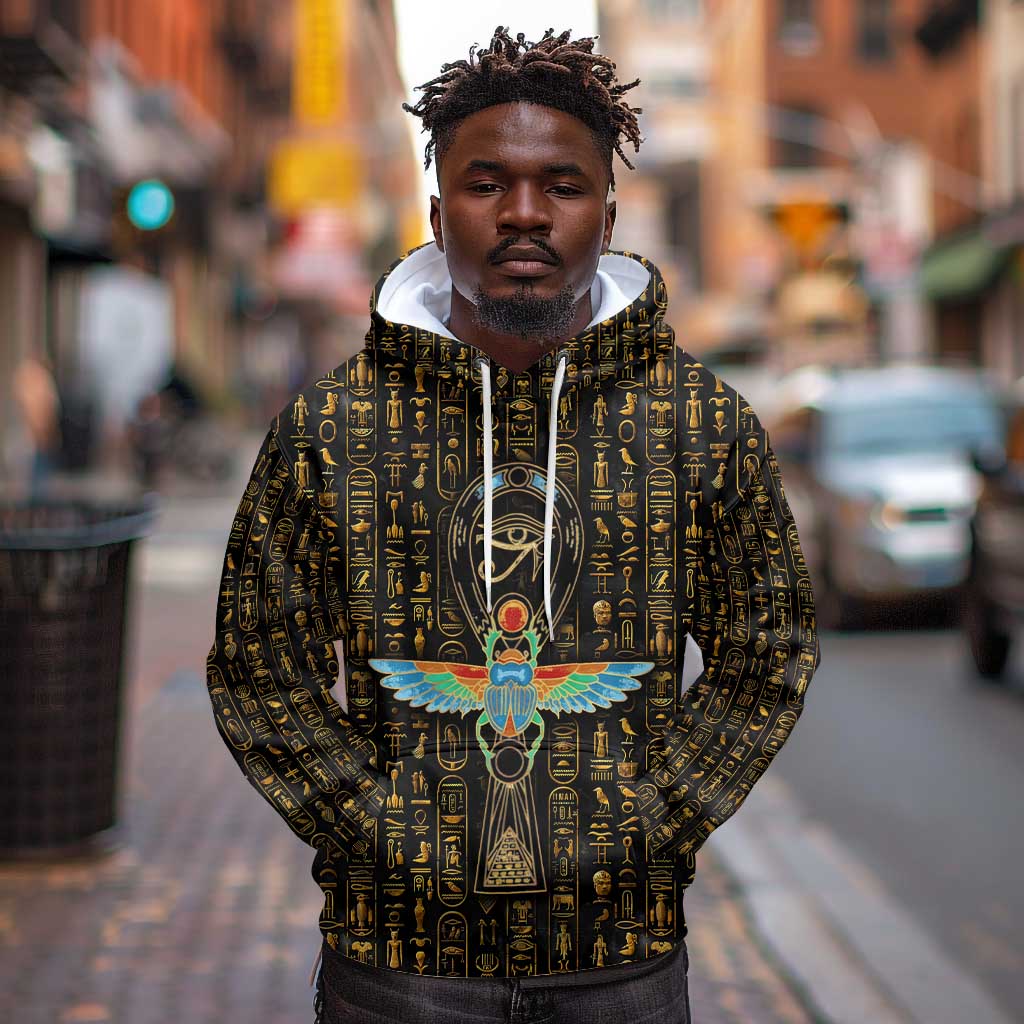 Ankh Horus Scarab Egyptian Hoodie Ancient Egypt - African Spiritual Legacy - African Pride