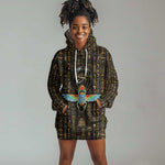 Ankh Horus Scarab Egyptian Hoodie Dress Ancient Egypt - African Spiritual Legacy - African Pride
