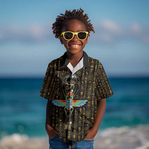 Ankh Horus Scarab Egyptian Kid Hawaiian Shirt Ancient Egypt - African Spiritual Legacy - African Pride