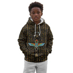 Ankh Horus Scarab Egyptian Kid Hoodie Ancient Egypt - African Spiritual Legacy - African Pride