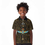 Ankh Horus Scarab Egyptian Kid Polo Shirt Ancient Egypt - African Spiritual Legacy - African Pride