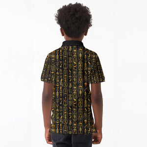 Ankh Horus Scarab Egyptian Kid Polo Shirt Ancient Egypt - African Spiritual Legacy - African Pride