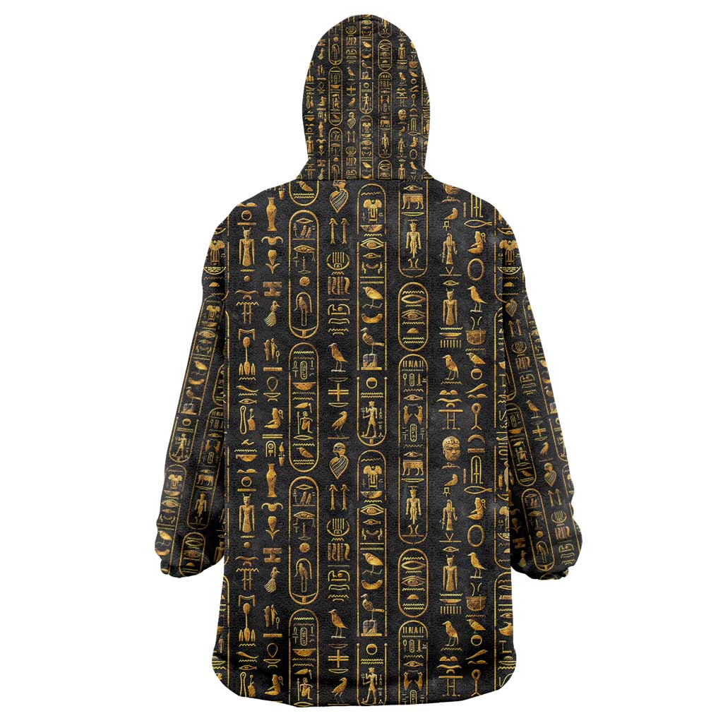 Ankh Horus Scarab Egyptian Kid Wearable Blanket Hoodie Ancient Egypt - African Spiritual Legacy - African Pride
